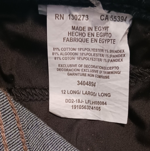 Lee Slim Straight Leg Jeans sz 12L NWT  Blue - Picture 8 of 9